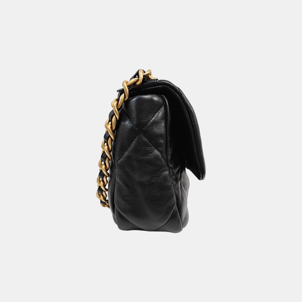 CHANEL 19 Small Quilted Lambskin Black
