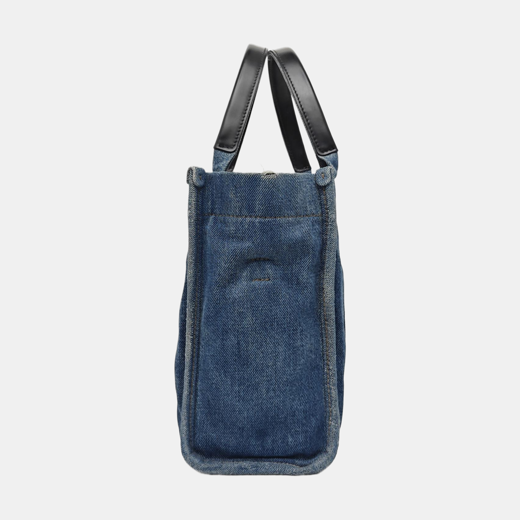 Denim Top Handle Bag Blue