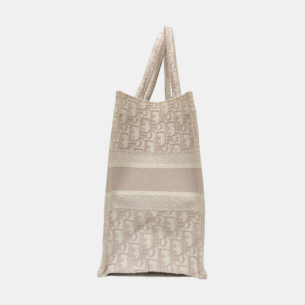 Book Tote Medium Oblique Canvas Pink