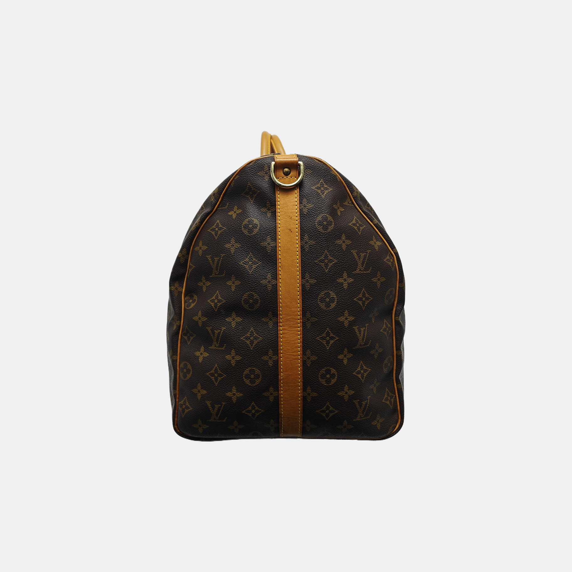 KEEPALL 60 Monogram Coated Canvas Brown