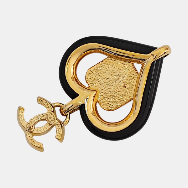CC Logo Metal Gold Clip On Earrings