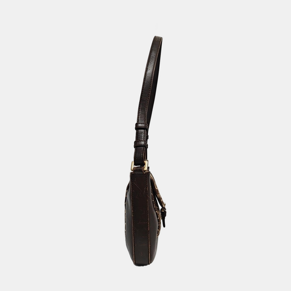 Fabric Shoulder Bag Brown
