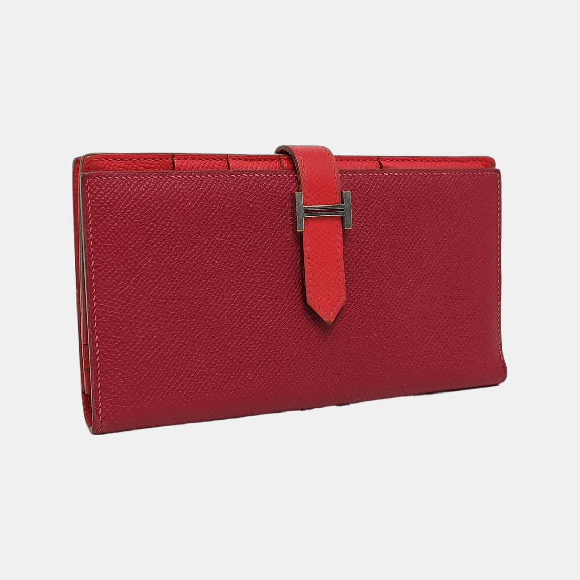 Bearn Medium Epsom Red Wallet