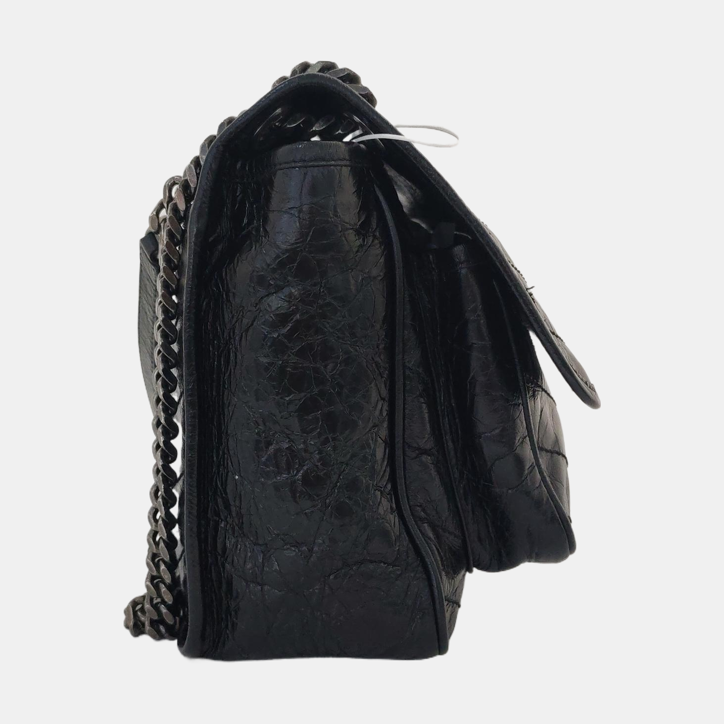 NIKI Medium Chevron Calfskin Black