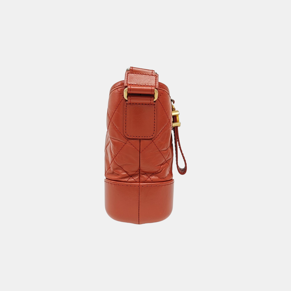 GABRIELLE Small Quilted Calfskin Red