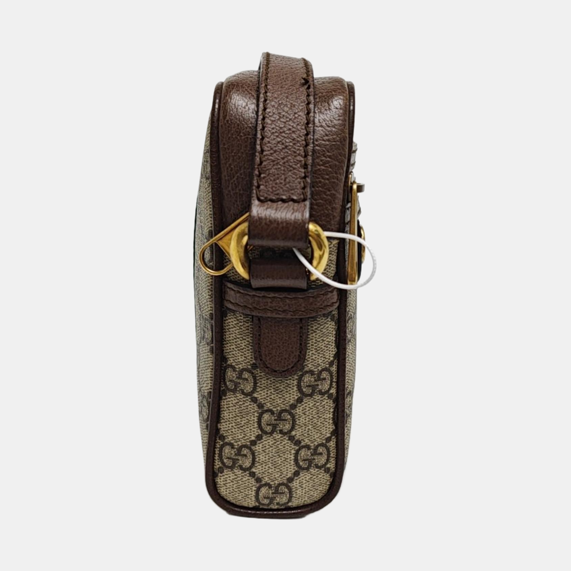 Ophidia Small Monogram Coated Canvas Beige