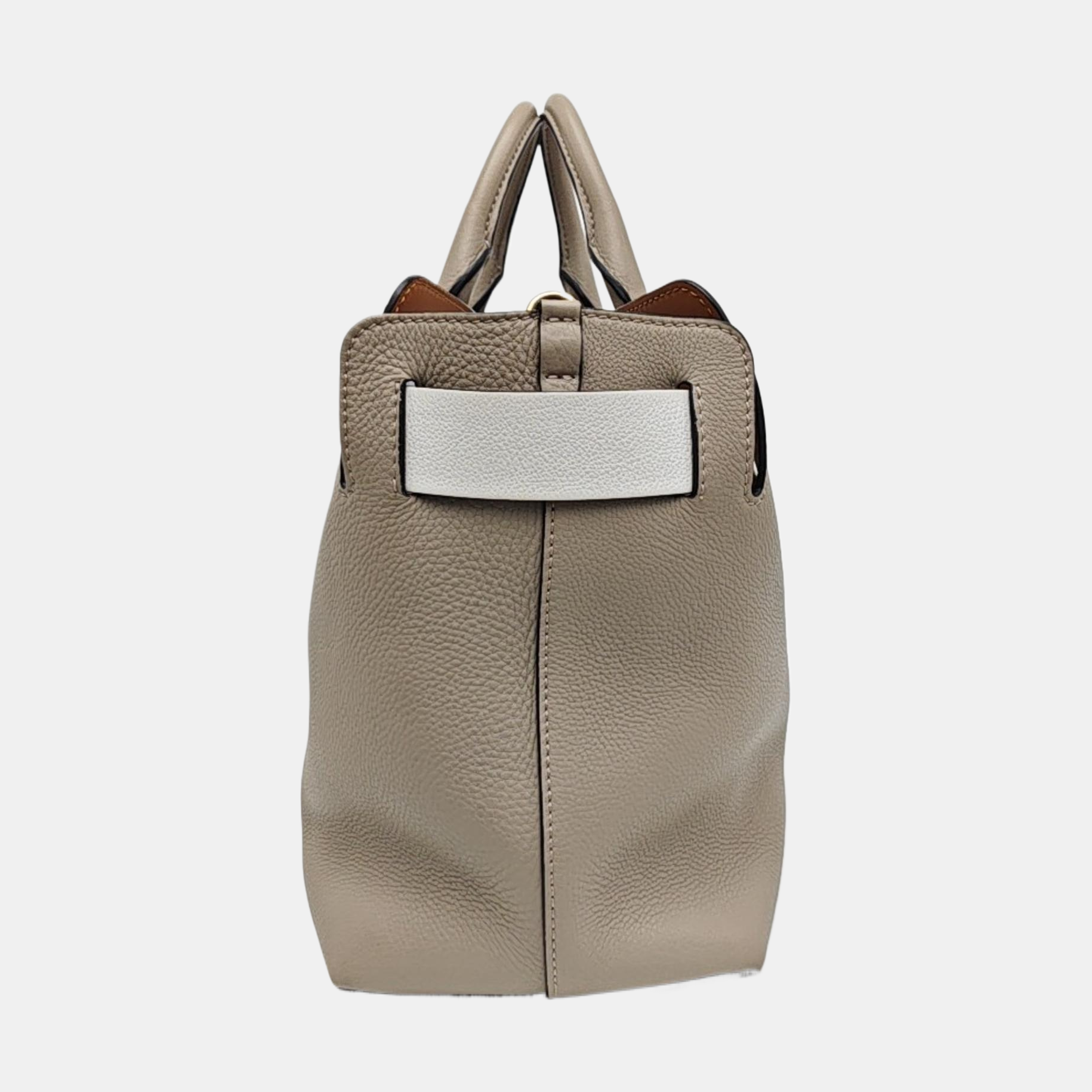 The Belt Large Calfskin Gray