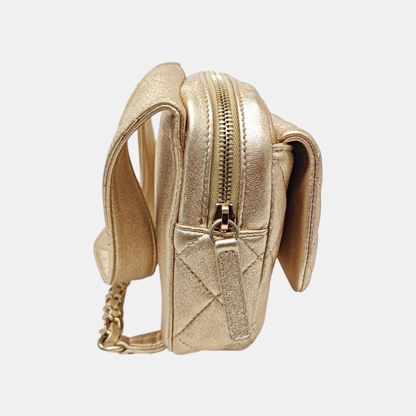Quilted Lambskin Backpack Beige