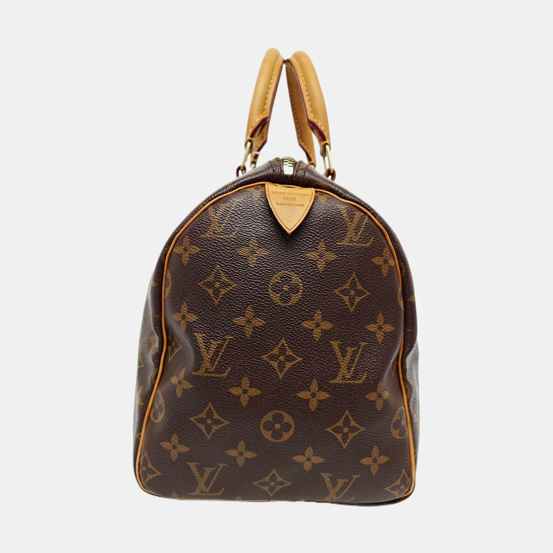 SPEEDY 30 Monogram Coated Canvas Brown