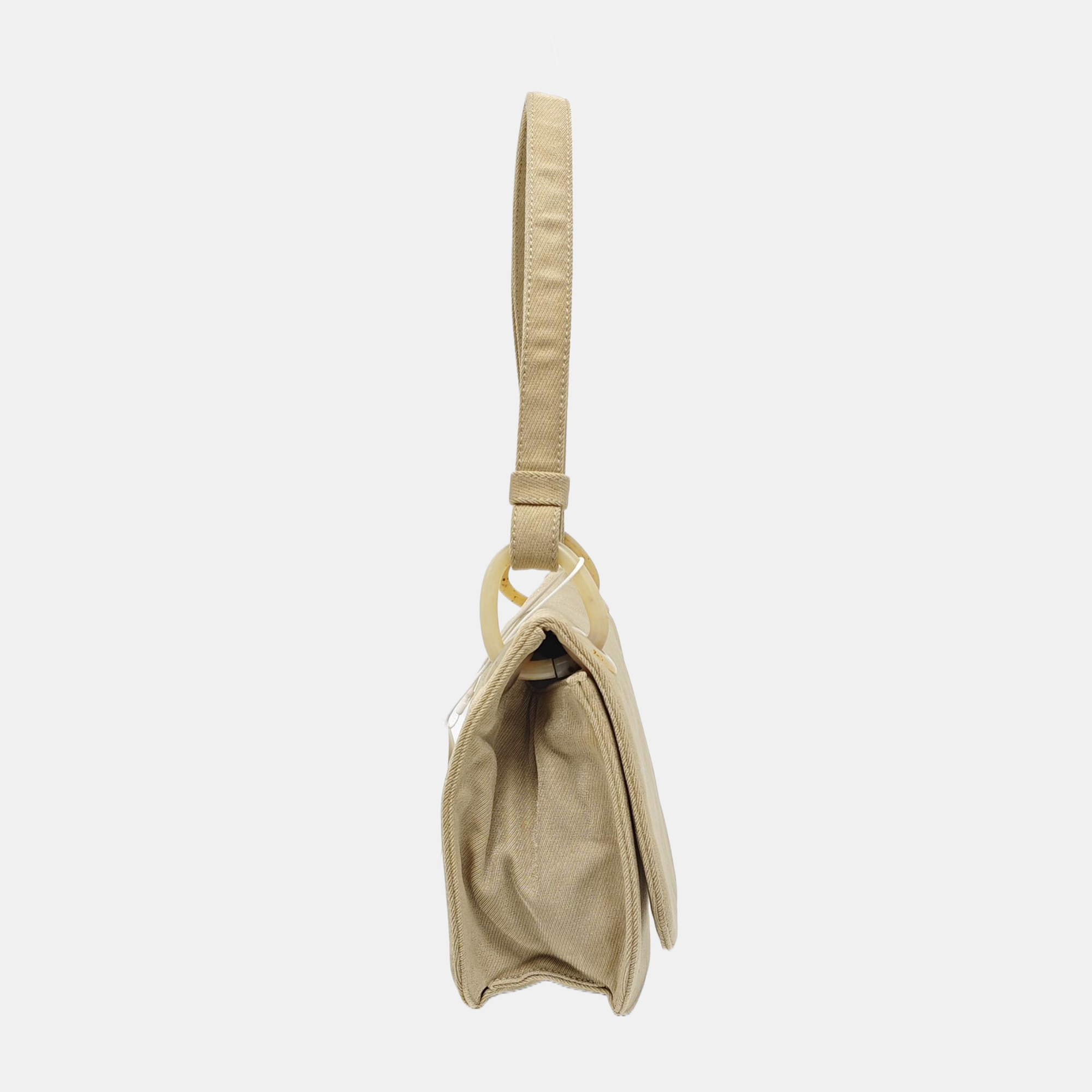 Fabric Shoulder Bag Beige