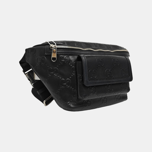 Monogram Calfskin Belt Bag Black