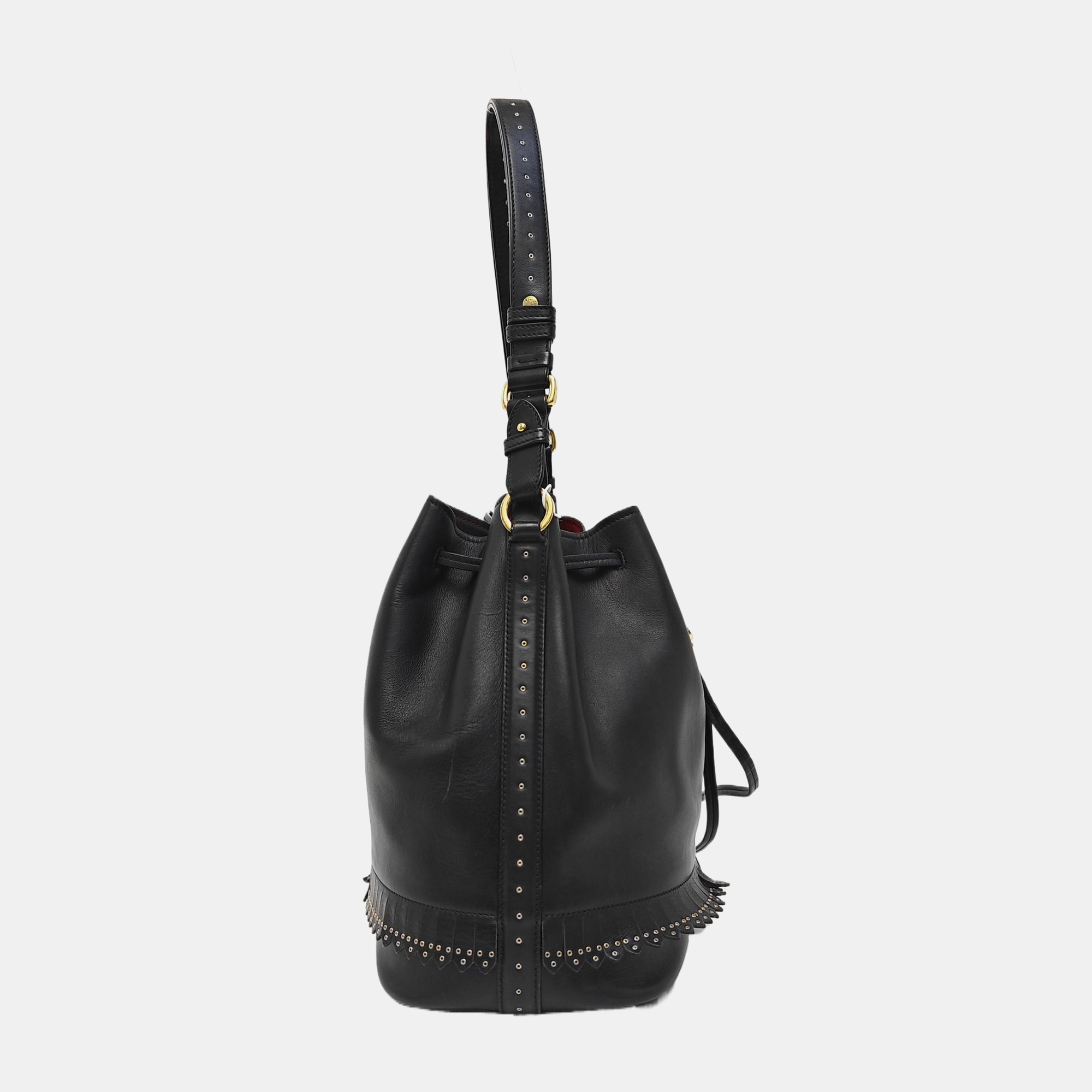 Calfskin Bucket Bag Black
