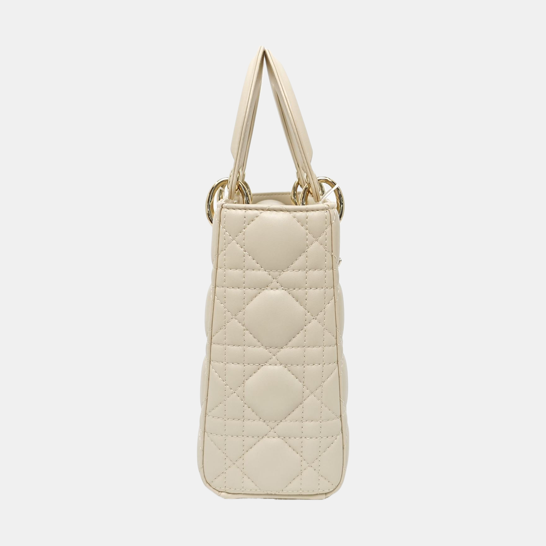 Lady Dior Small Cannage Lambskin White