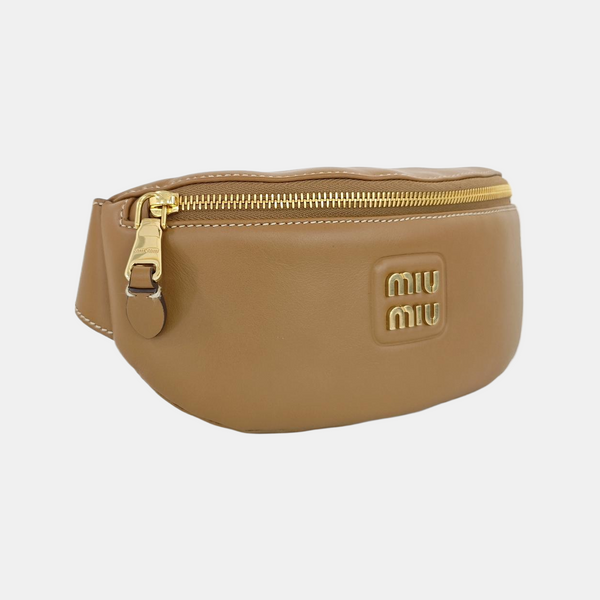 Two-Tone Waist Bag Calfskin Brown