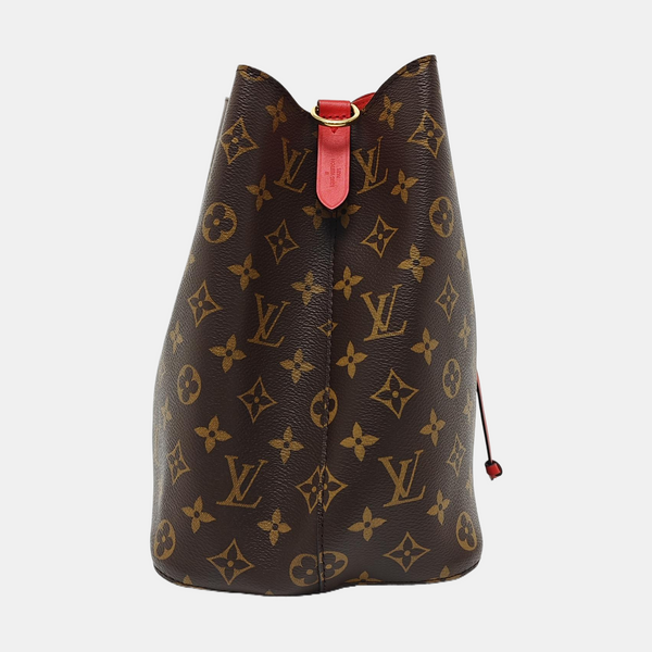Authenticated pre-owned  NÉONOÉ MM Monogram Coated Canvas Brown - Bucket Bag at Looply