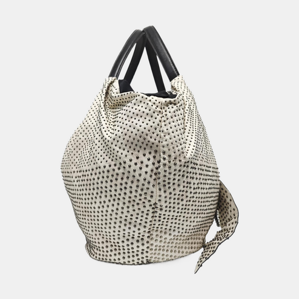 Calfskin Top Handle Bag White