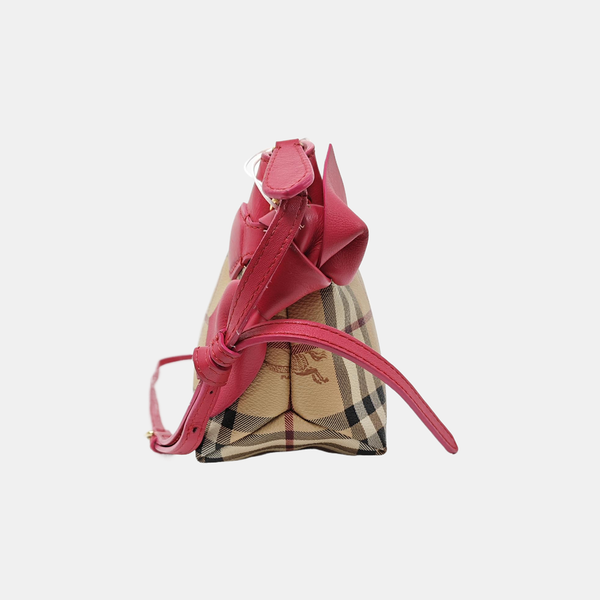 Coated Canvas Shoulder Bag Beige