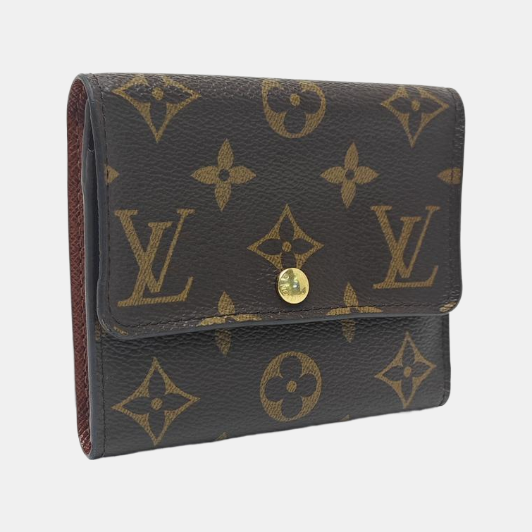 ANAIS Monogram Coated Canvas Brown Wallet