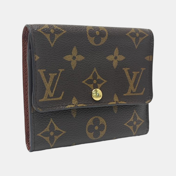 ANAIS Monogram Coated Canvas Brown Wallet