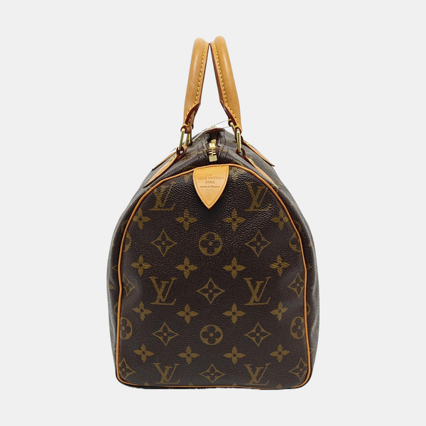 SPEEDY 30 Monogram Coated Canvas Brown