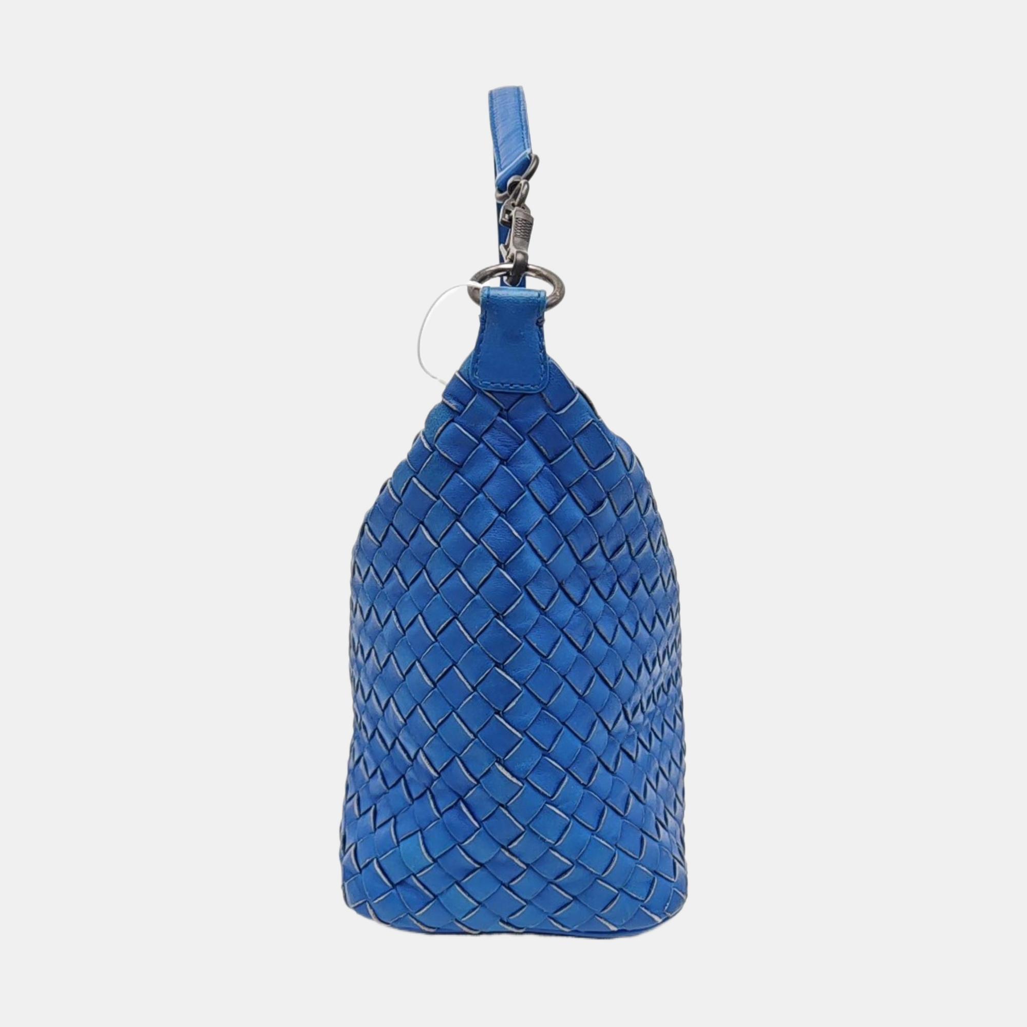 Lambskin Top Handle Bag Blue