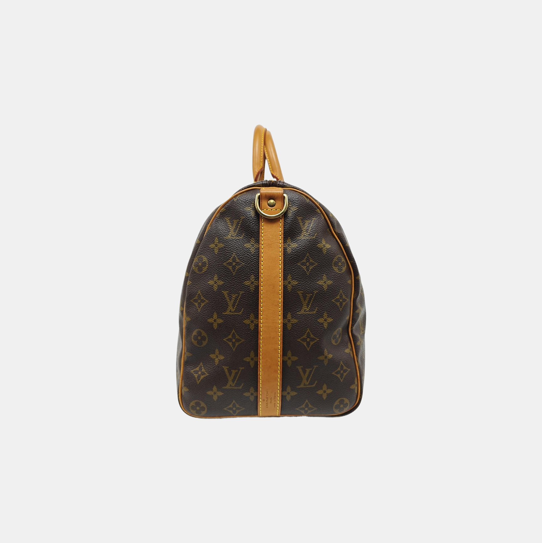 KEEPALL 45 Monogram Coated Canvas Brown