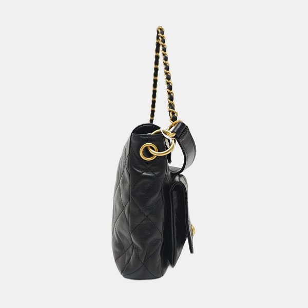 Suppletwins Quilted Calfskin Black