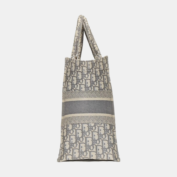 Book Tote Medium Oblique Canvas Gray