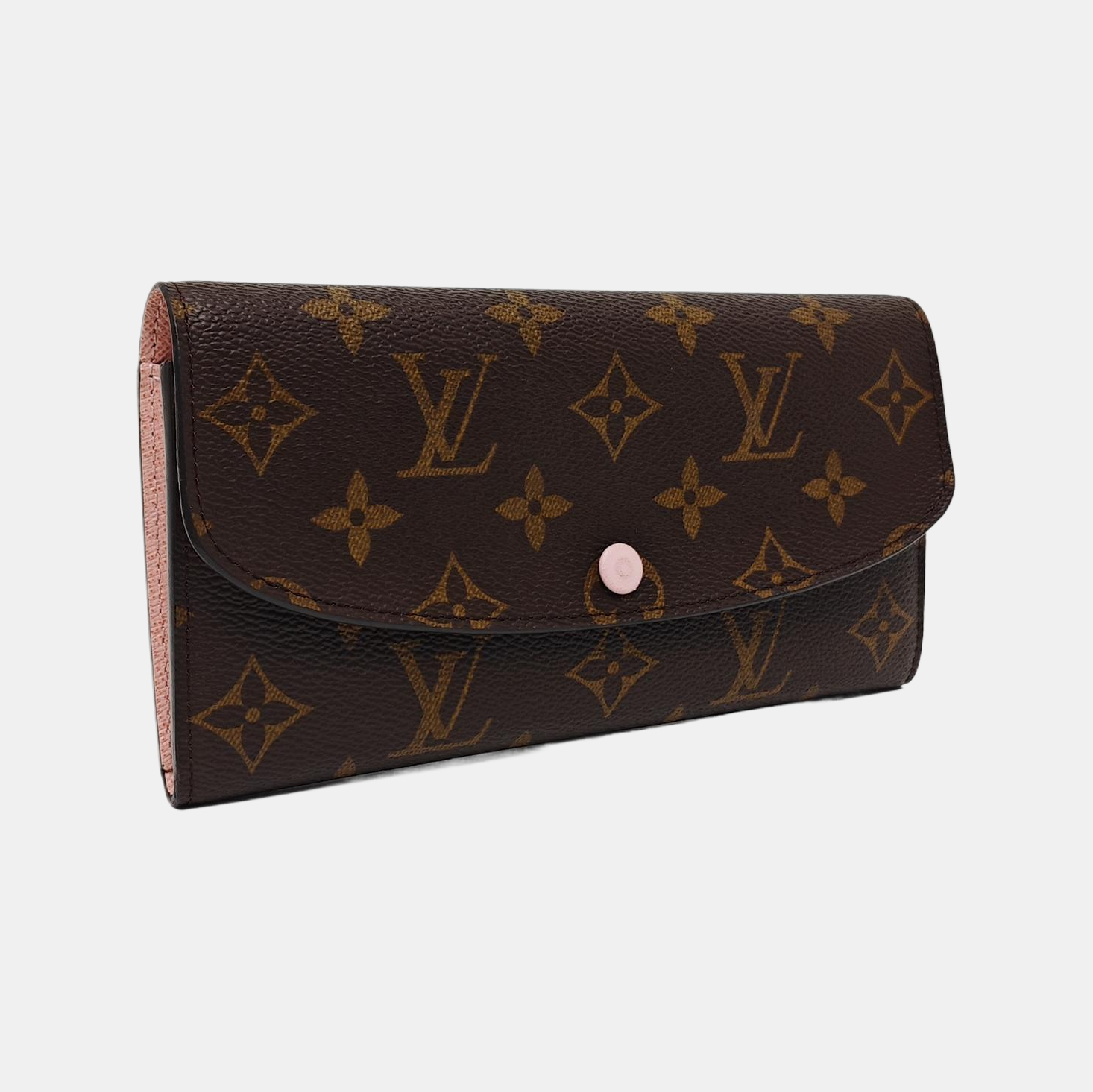 EMILIE Monogram Coated Canvas Brown Wallet