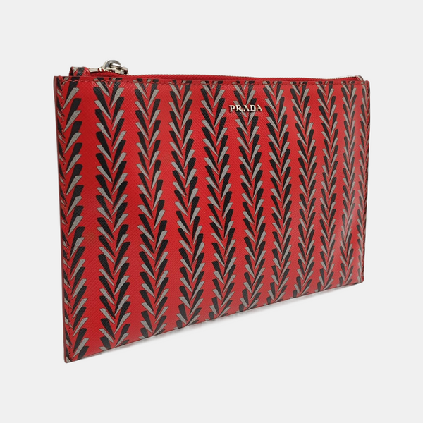 Calfskin Clutch Red
