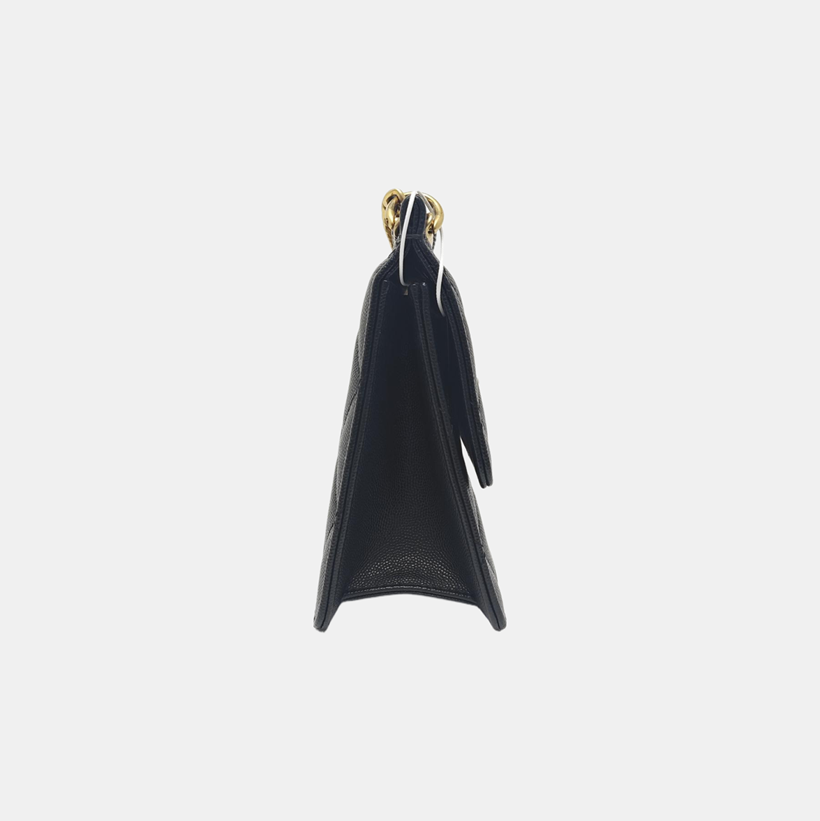 Quilted Grained Calfskin Shoulder Bag Black