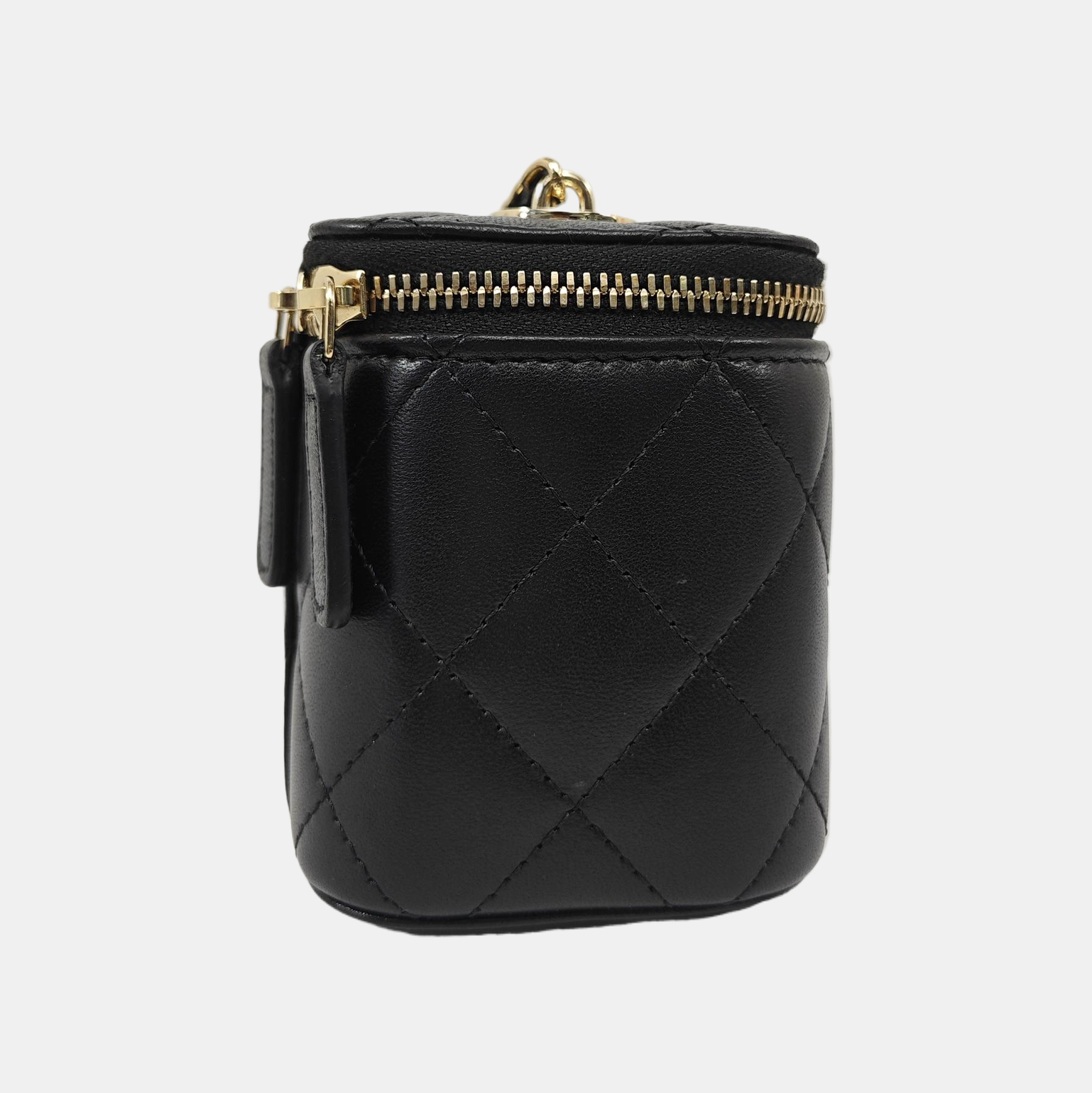 VANITY CASE Mini Quilted Lambskin Black