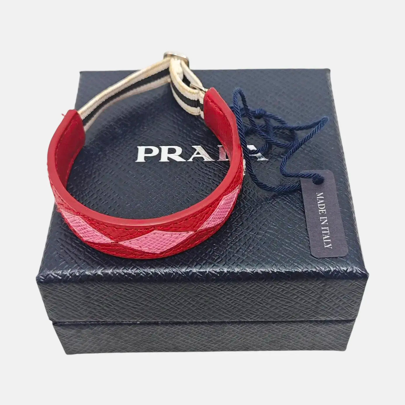 Leather Red Bangle