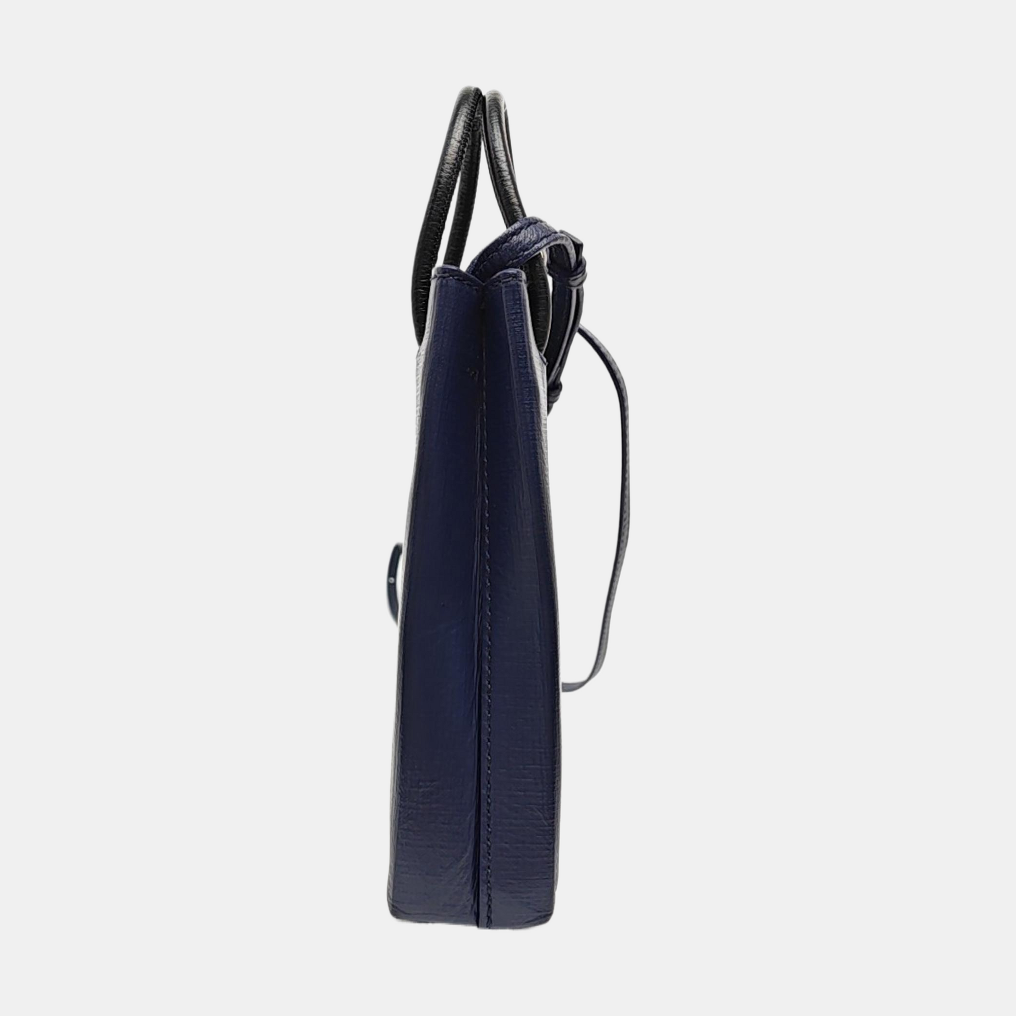 Calfskin Shoulder Bag Blue