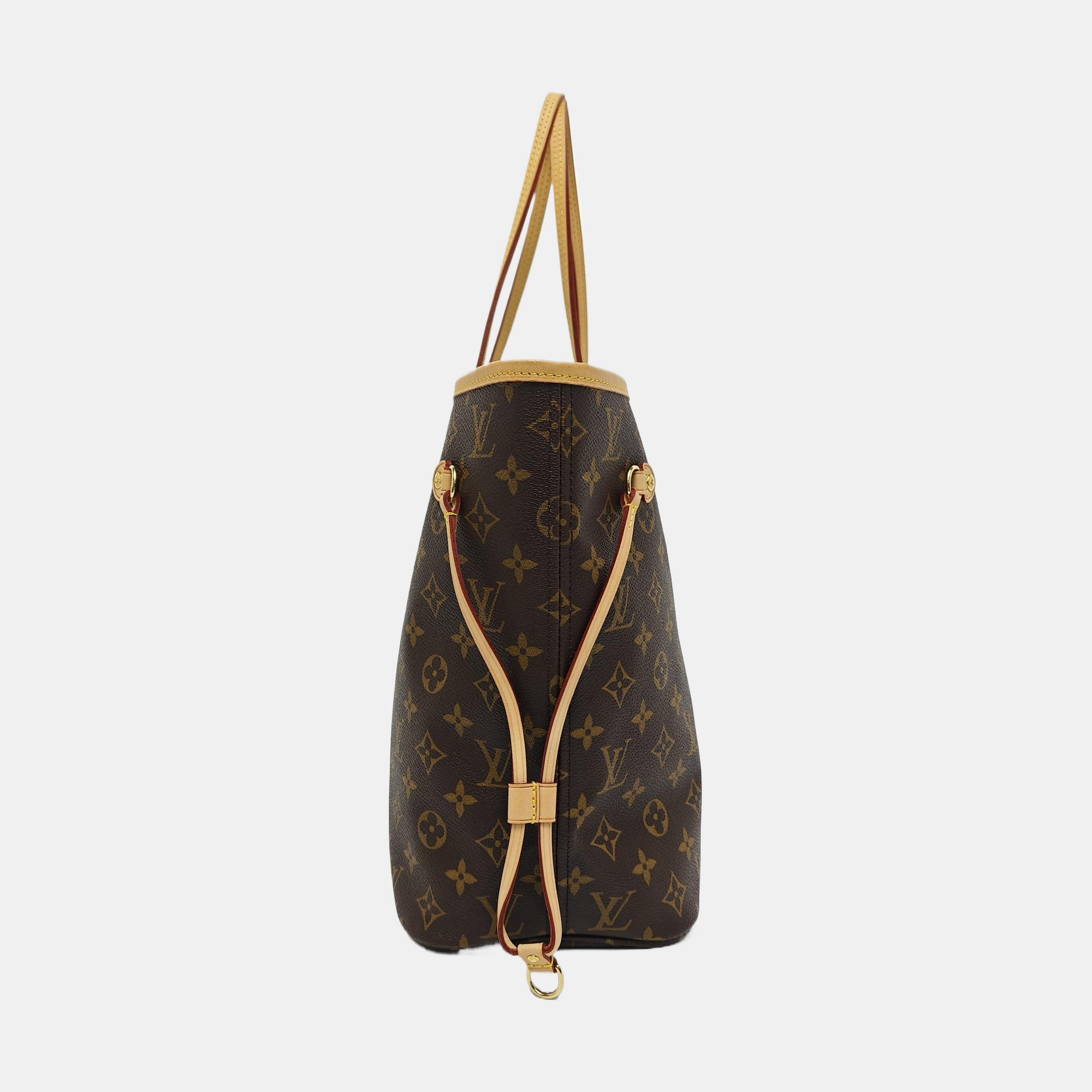 NEVERFULL MM Monogram Coated Canvas Brown