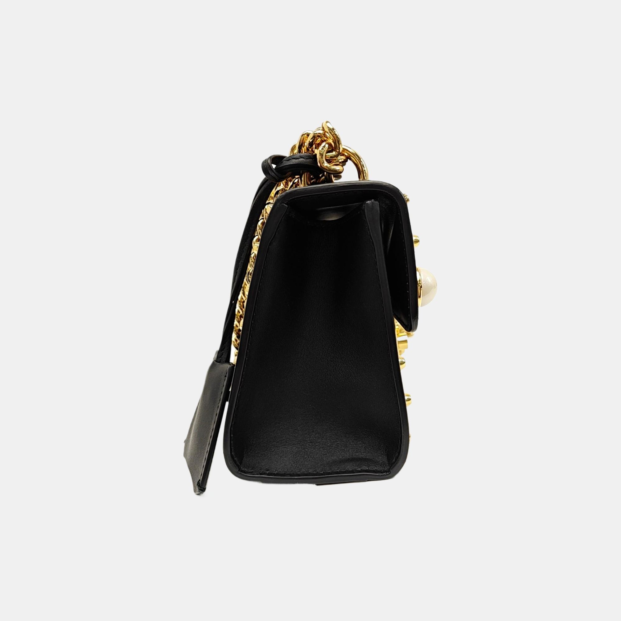 Padlock Small Calfskin Black