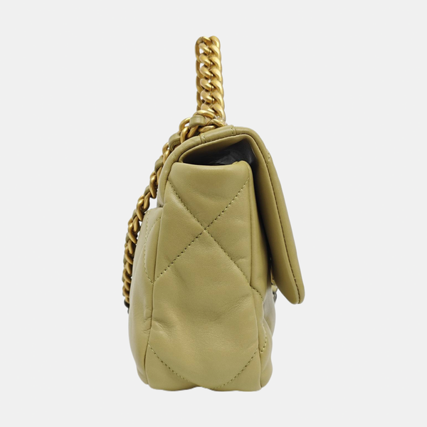 CHANEL 19 Small Quilted Lambskin Green