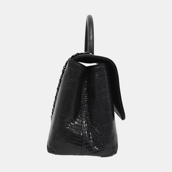 COCO HANDLE Medium Lizard Black