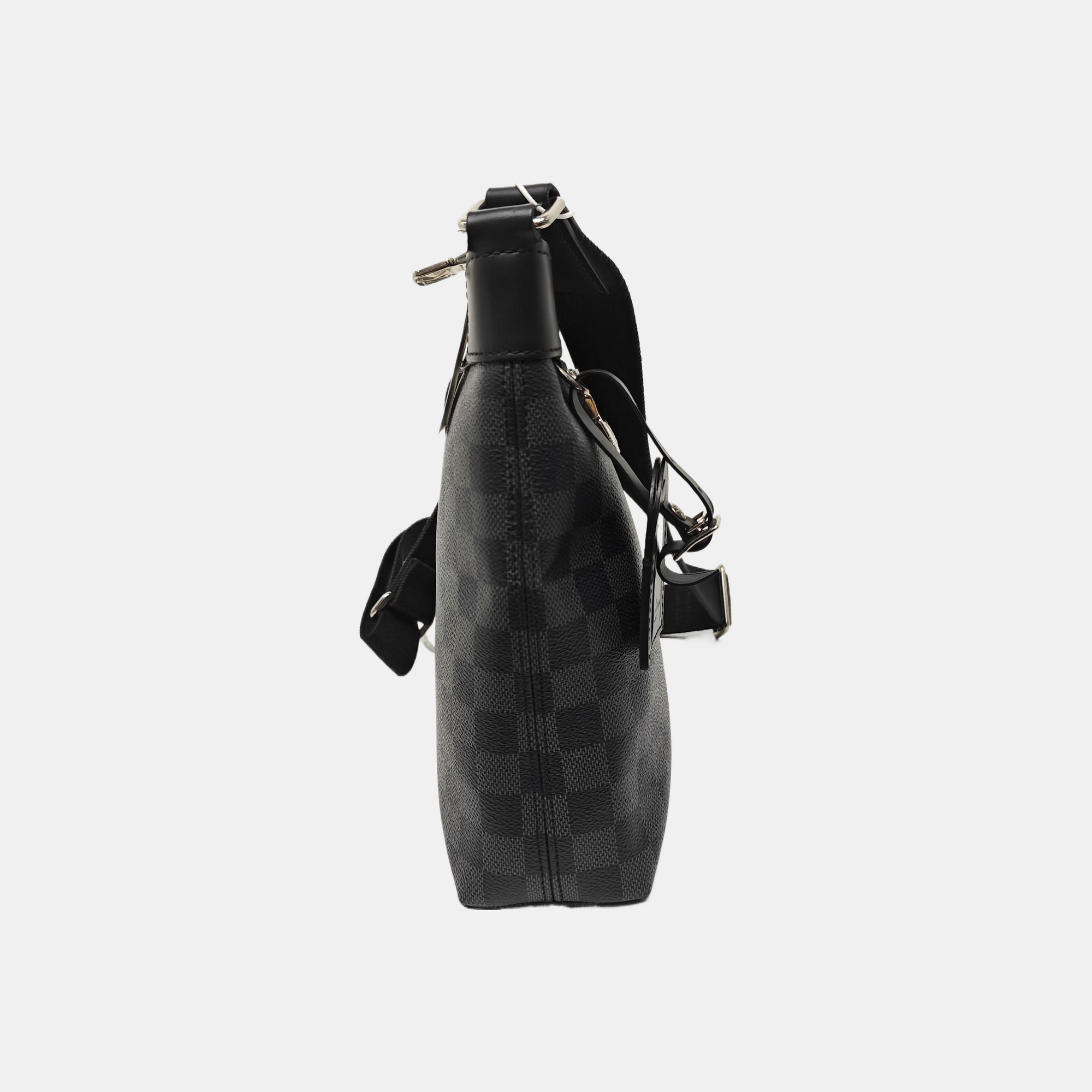 MICK Damier Graphite Coated Canvas Gray