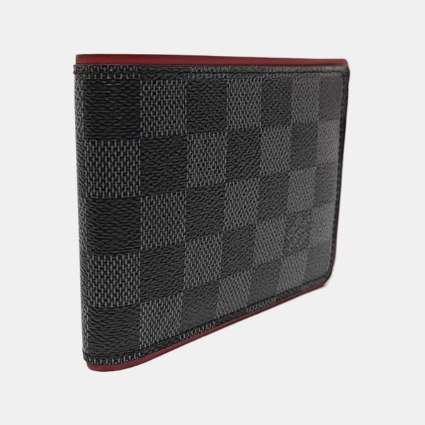 MULTIPLE Damier Graphite Coated Canvas Gray Card Holder