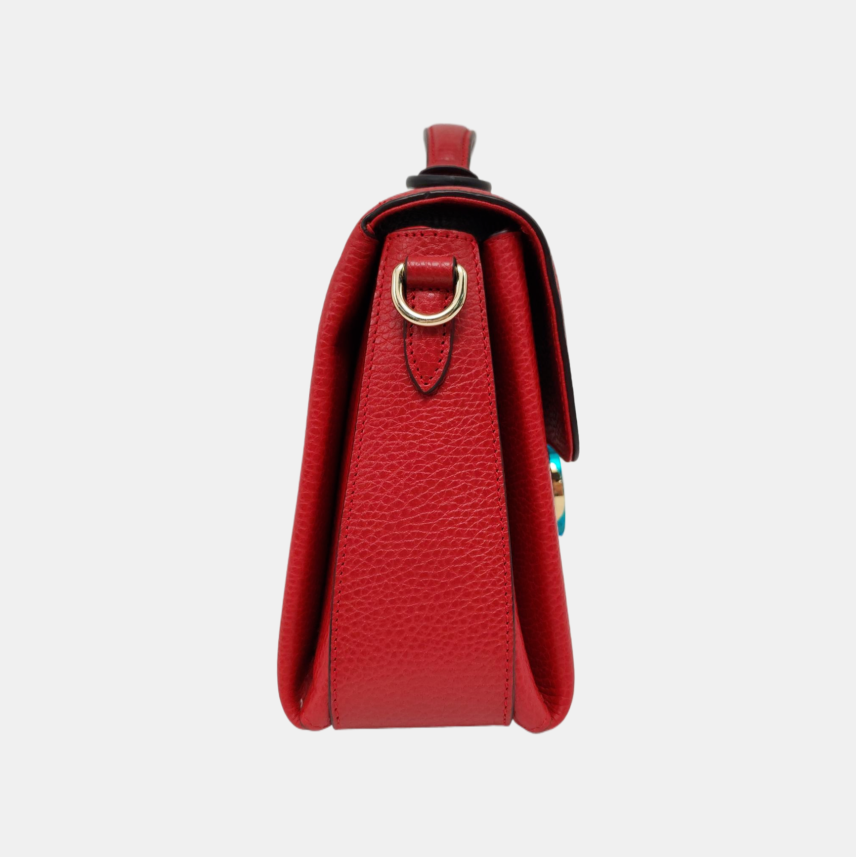 Interlocking G Large Calfskin Red