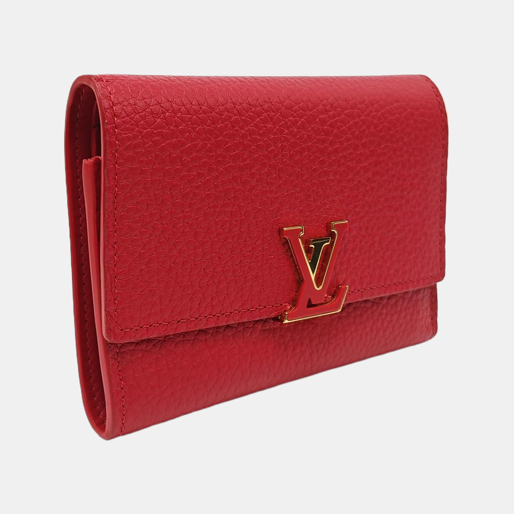CAPUCINES Calfskin Red Wallet
