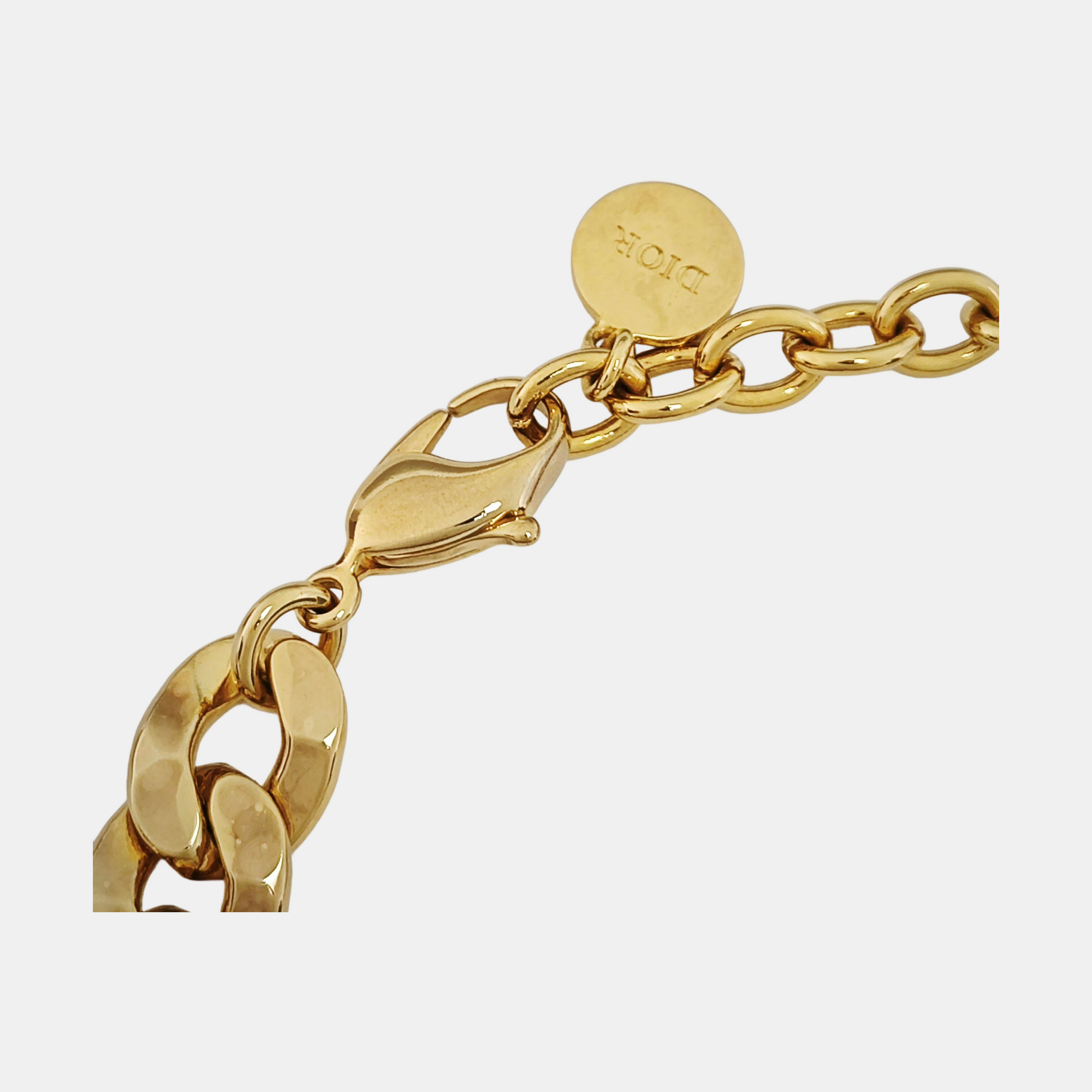 CD Icon Metal Gold Necklace