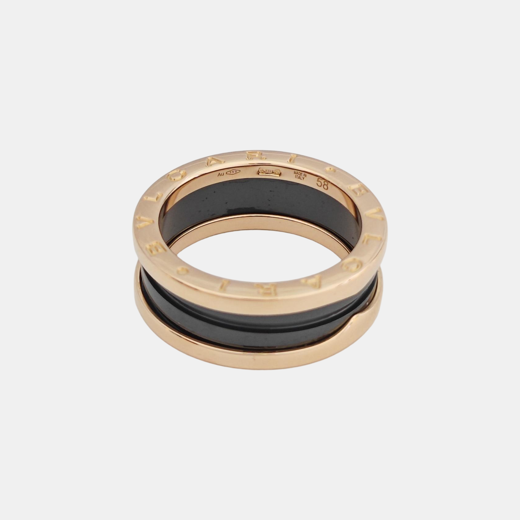 B.ZERO1 18k Rose Gold Ring EU 58