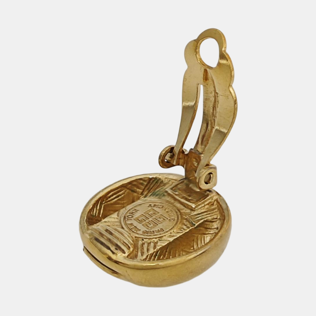 Metal Gold Clip On Earrings
