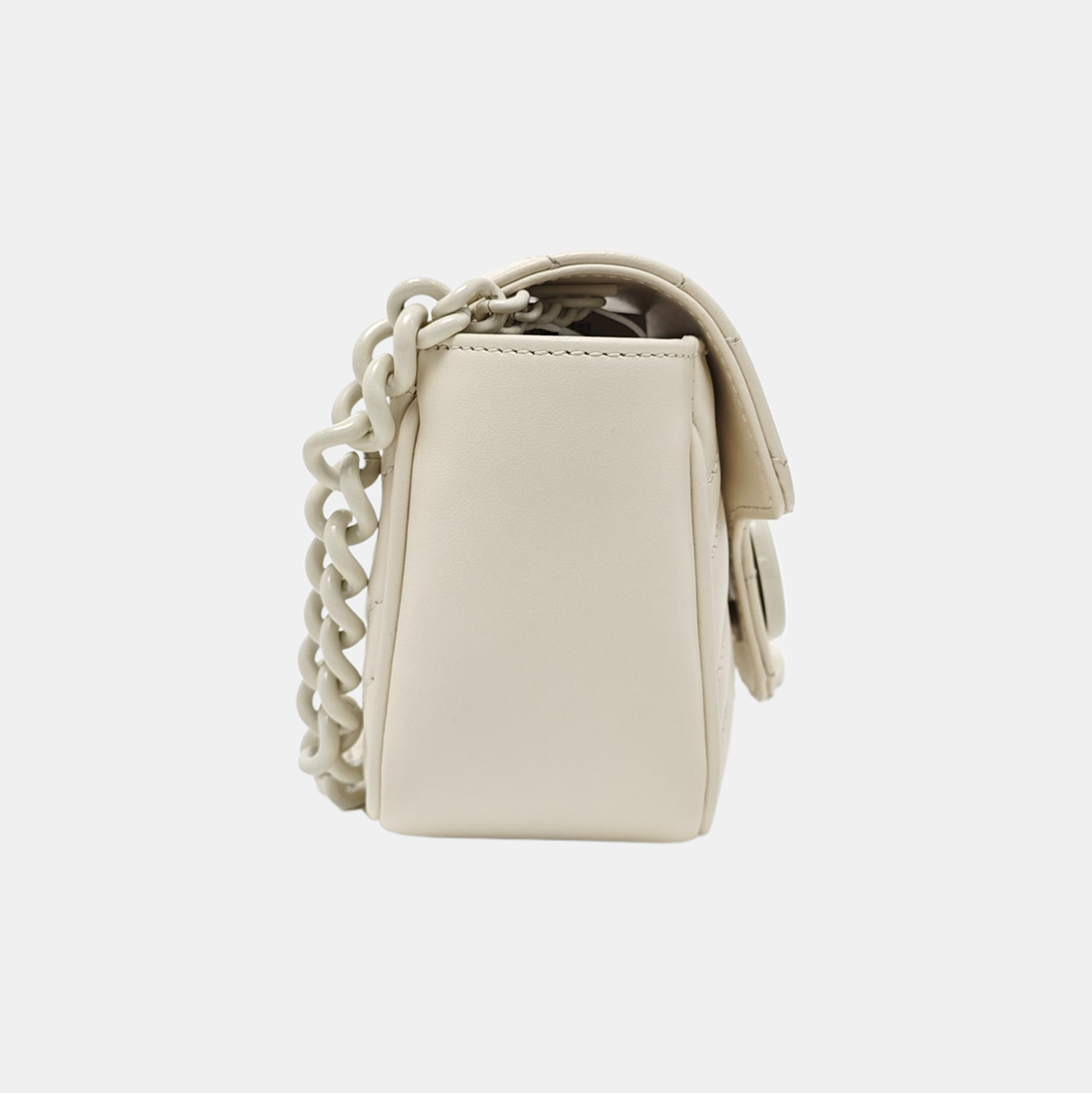 GG Marmont Mini Quilted Calfskin White