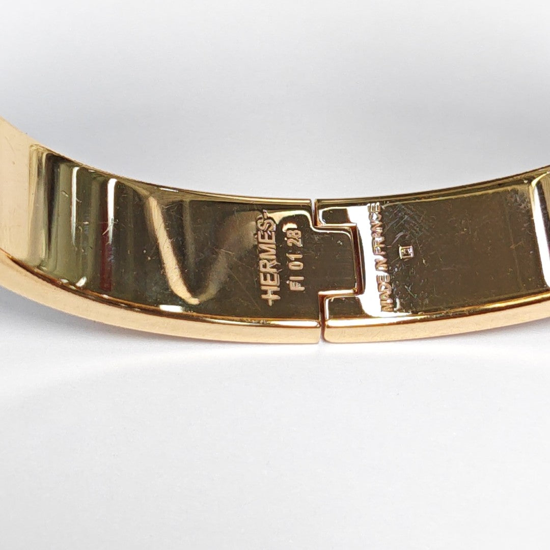 Clic H Metal Rose Gold Bangle