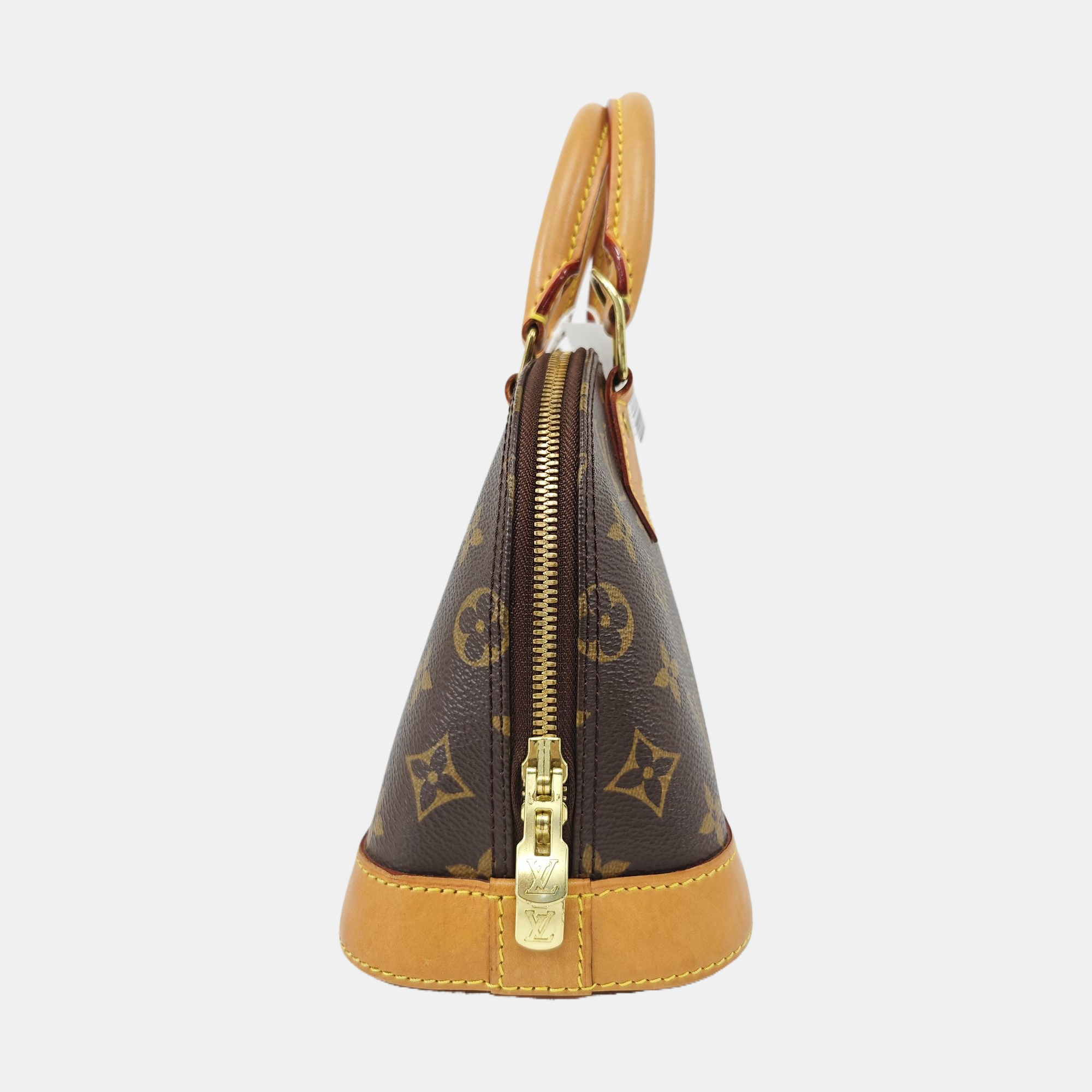 ALMA BB Monogram Coated Canvas Brown