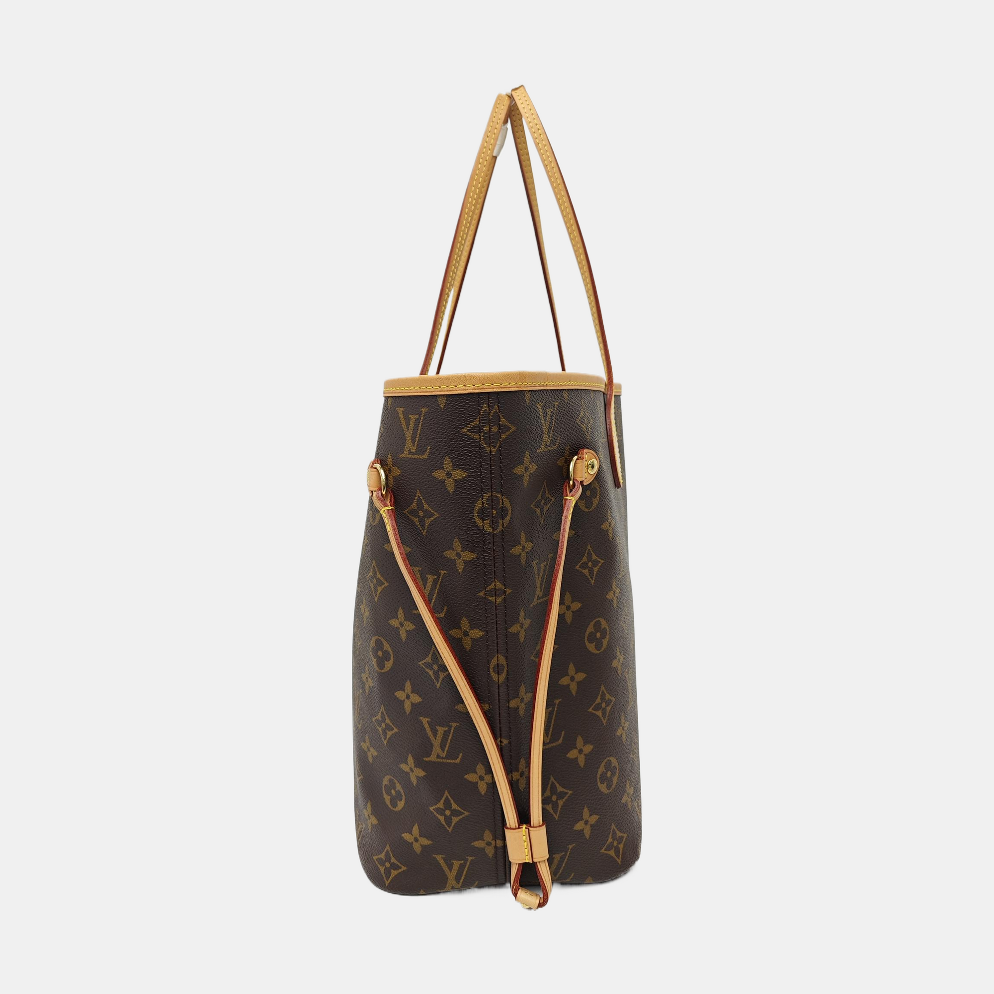 NEVERFULL MM Monogram Coated Canvas Brown