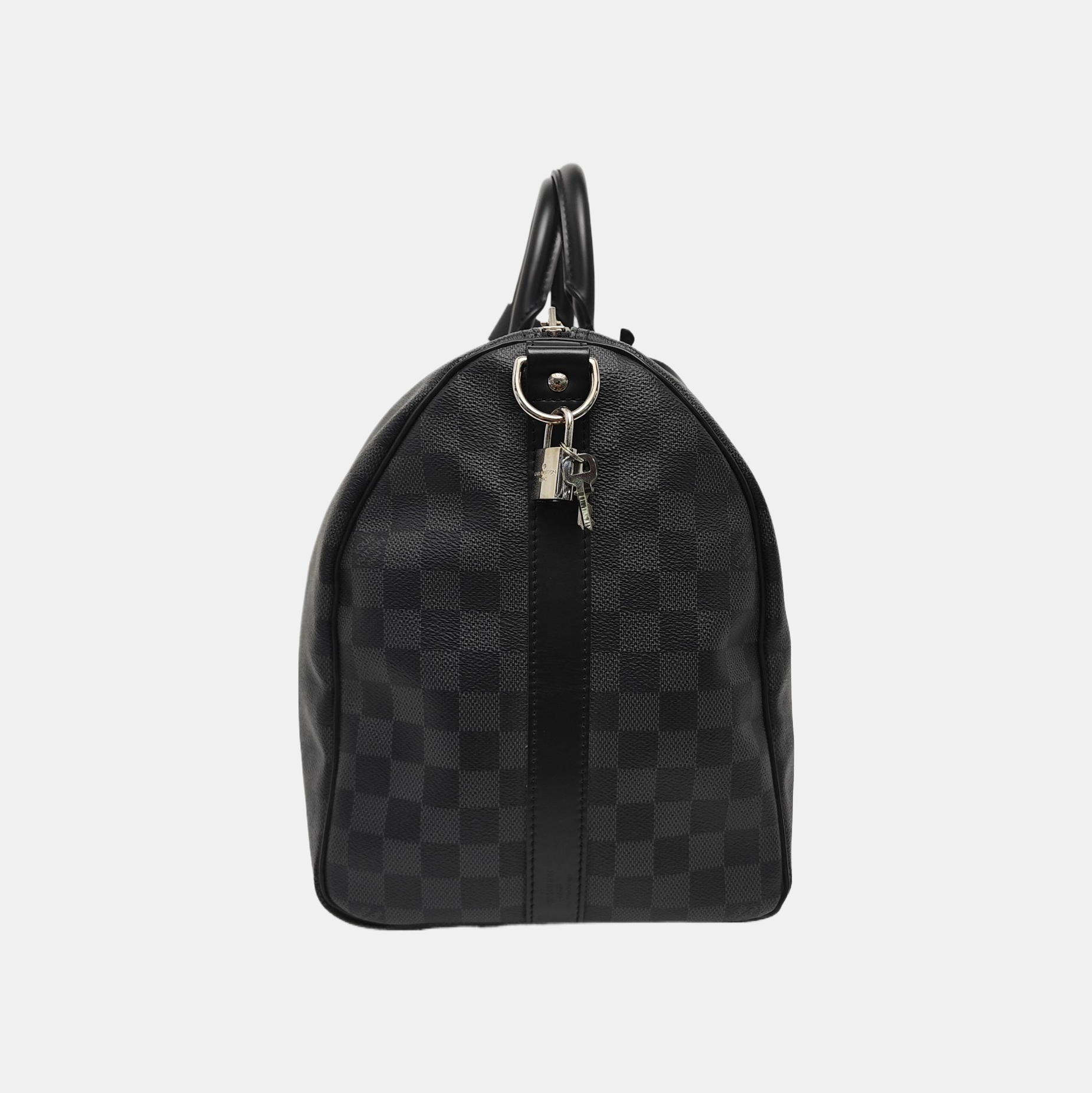 KEEPALL 45 Damier Graphite Coated Canvas Gray